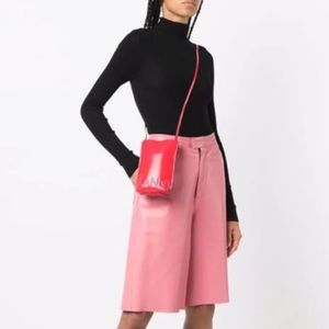 Ganni Banner Recycled Leather Crossbody Bag, High Risk Red
Sold out online.